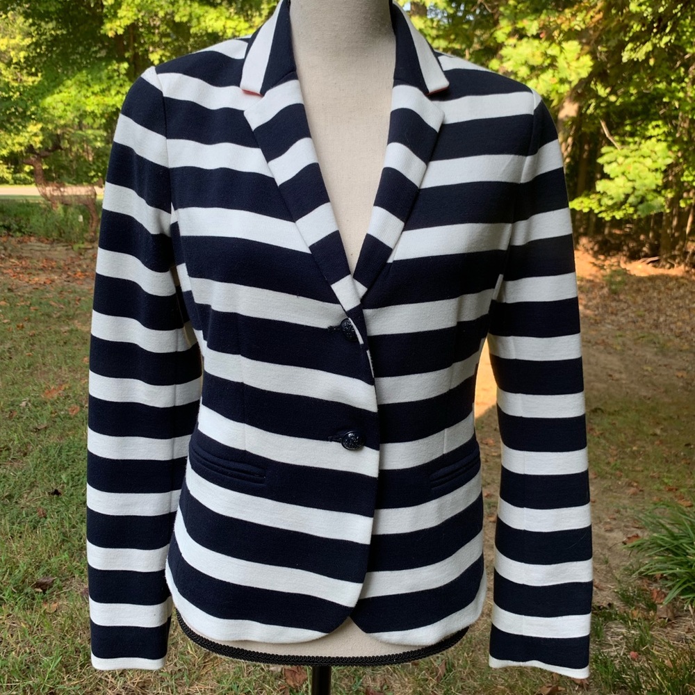 Gap Academy Blue and White Stripe Blazer